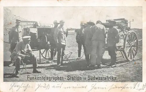 Deutsche Kolonien in Südwestafrika Funkentelegraphen Station AK 1908