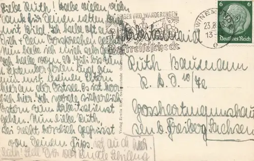 Osternothafen (Warszów) Hafenpartie Świnoujście Postkarte AK 1938