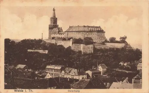 Osterburg in Weida Thüringen Postkarte AK 1925