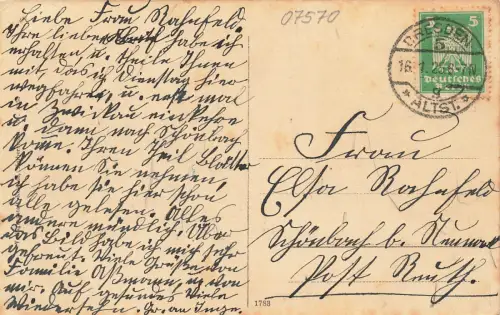 Osterburg in Weida Thüringen Postkarte AK 1925