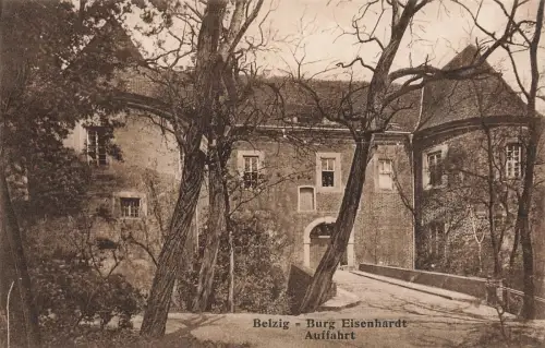 Auffahrt Burg Eisenhardt in Belzig Brandenburg Postkarte AK