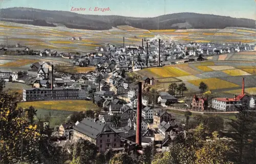 Stadtansicht Lauter im Erzgebirge Sachsen Postkarte AK 1926