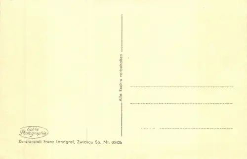 Stadttheater, Markt mit Rathaus und Schloss Plauen Vogtland Sachsen Postkarte