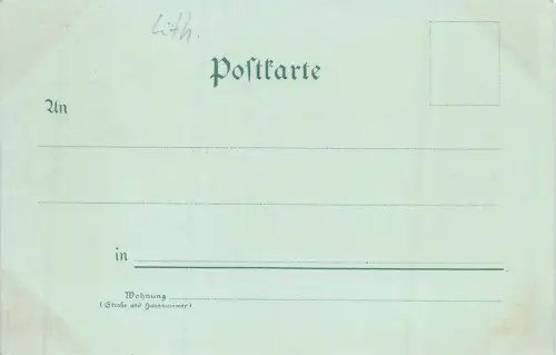 Gruss aus Grimma mit Semniar, Kirche, Kloster Sachsen Mondschein Litho Postkarte