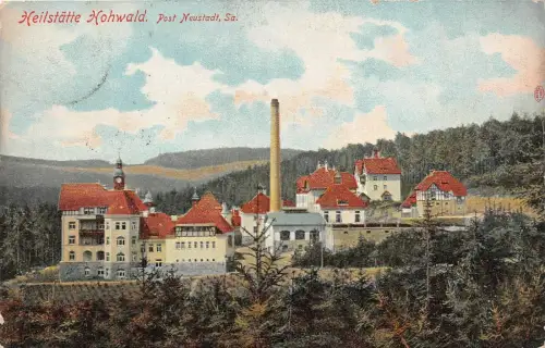 Heilstätte Hohwald bei Neustadt Sachsen Postkarte AK 1911