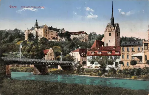 Ansicht Gera Schloß Osterstein Postkarte