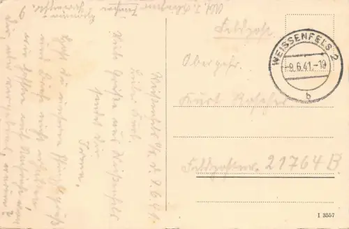 Weißenfels a./d. Saale Markt mit Schloß Feldpostkarte AK 1941