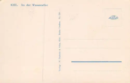 Kiel An der Wasserallee Postkarte AK