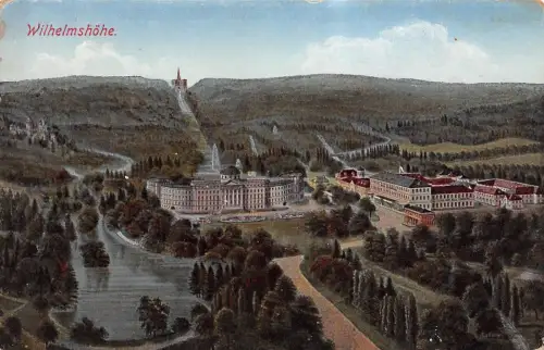 Wilhelmshöhe Herkules Kassel Postkarte AK 1919