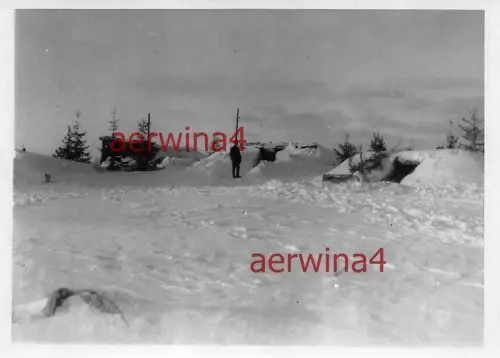 Bunker Winter 1942 Schnee Lesje Russland Ostfront