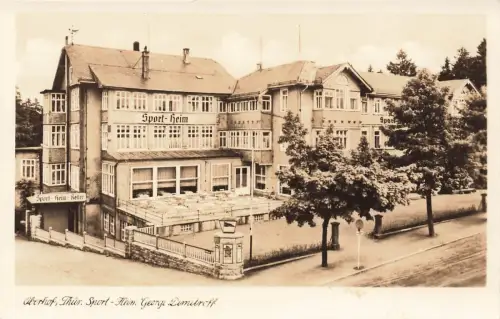 Sportheim Georgi Dimitroff in Oberhof Thüringen Postkarte AK