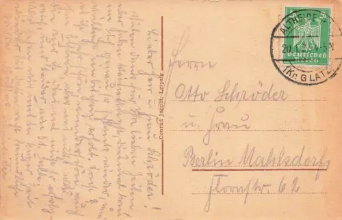 Viadukt bei Lewin Bahnstrecke Reinerz-Kudowa Schlesien Postkarte AK 1927