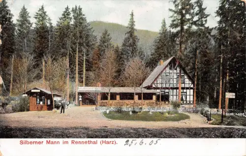 Silberner Mann im Rennethal Harz Sachsen-Anhalt Postkarte
