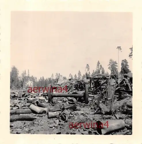 zerstörter russischer Munitionszug bei Rudnja Russland Ostfront