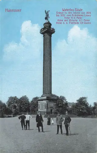 Ansicht Waterloo-Säule Hannover Niedersachsen Postkarte AK