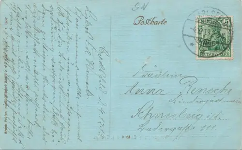 Wintersportrplatz Totalansicht Carlsfeld Erzgebirge Sachsen Postkarte AK 1913