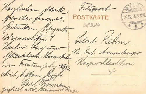 Gruss aus Schönheide i. Erzgeb. Gesamtansicht Schule Rathaus Feldpost AK 1915