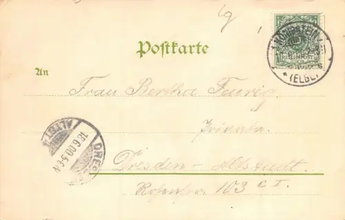 Rosstrappe Harz Postkarte Der Sprung übers Bodethal AK 1900
