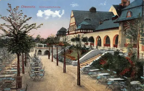 Chemnitz Küchwaldschänke Postkarte AK