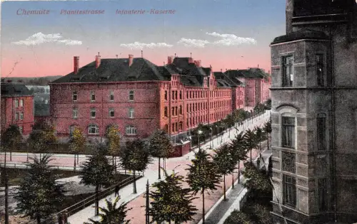 Chemnitz Sachsen Planitzstrasse Infanterie Kaserne Postkarte 1918