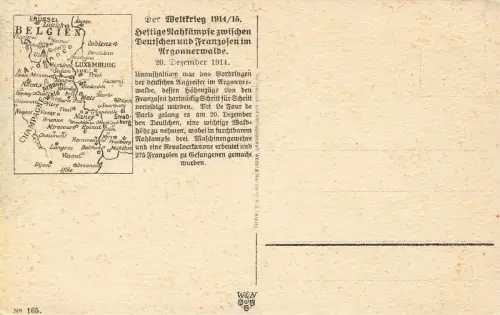 Nahkämpfe im Argonnerwald Soldaten im Felde Postkarte AK
