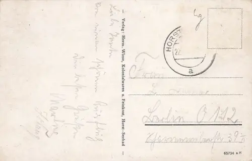 Altes Rauchhaus Ostseebad Horst Niechorze Pommern Postkarte AK