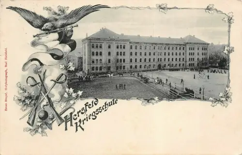 Bad Hersfeld Kriegsschule Postkarte 1906