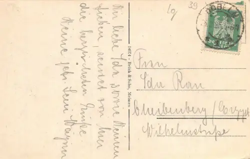 Döbeln i. Sa. Kgl. Amtsgericht neue Anlagen Staupitzstrasse Postkarte AK 1925