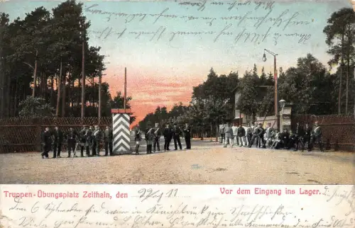Zaithain Truppen-Übungsplatz Eingang ins Lager AK 1911