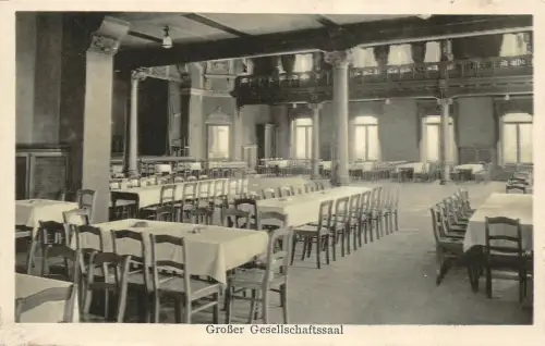 Großer Gesellschaftssaal Gesellschaftshaus "Hamburger Hof" Meißen Postkarte AK