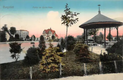 Burgstädt Partie am Wettin-Hain Postkarte AK 1916