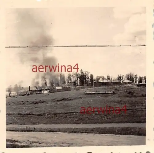 brennende Häuser Iljino Russland