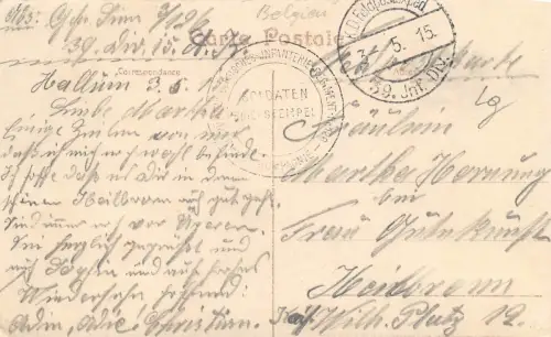 Dixmude La Gare De Statie AK 1915