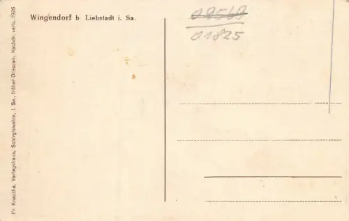 Niederdorf Ansicht Gasthof Wingendorf b. Liebstadt i. Sa. Postkarte AK