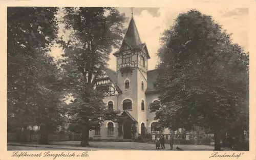 Lindenhof im Kurort Langebrück Sachsen Postkarte AK 1930