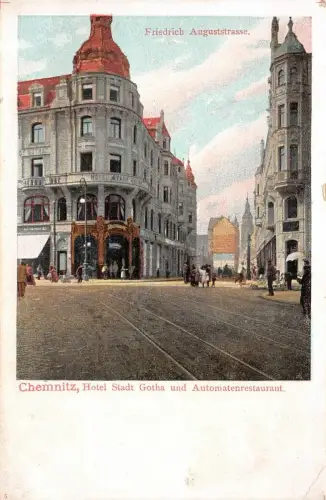 Hotel Stadt Gotha und Automatenrestaurant Chemnitz Sachsen Postkarte
