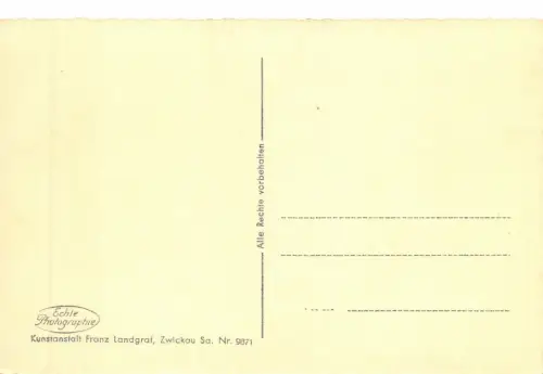 Plauen i.V. Tunnel und Rathaus Postkarte