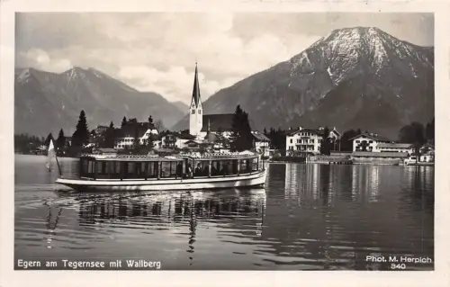 Egern am Tegernsee mit Wallberg Postkarte AK