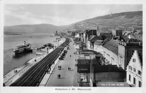 Rüdesheim a. Rh. Rheinstraße Postkarte