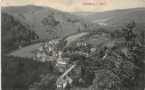 Sommerfrisch Treseburg im Harz Sachsen-Anhalt Postkarte AK 1908