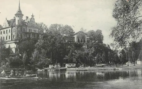 Gattersburg am Muldenthal in Grimma Sachsen Postkarte AK