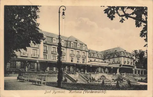 Ansicht Kurhaus in Bad Pyrmont Niedersachsen Postkarte AK