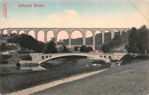 Göhrener Brücke Sachsen Postkarte AK