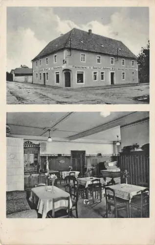 Fleischerei u. Gasthof "Goldener Stern" Königswartha Postkarte AK 1940