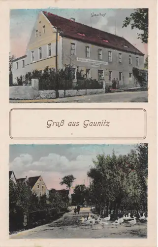 AK Liebschützberg Gaunitz, Gasthof Restaurant Postkarte