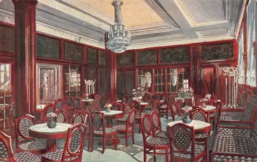 Chemnitz Sachsen Konditorei und Cafe Postkarte 1916