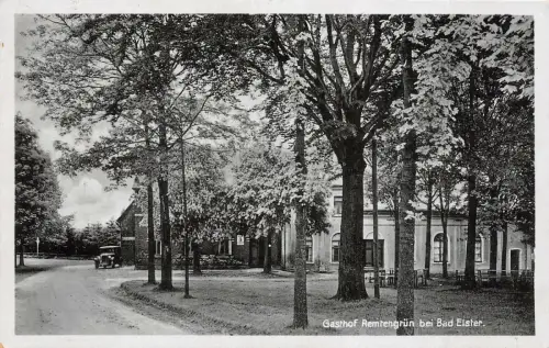 Gasthof Remtengrün bei Bad Elster Postkarte AK 1942