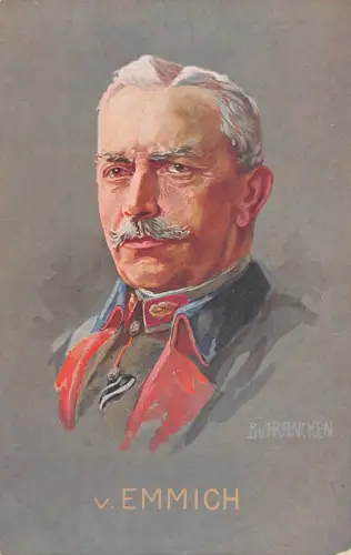 Heerführer, General von Emmich, Postkarte