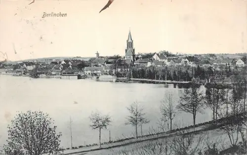 Berlinchen Ansicht Kirche Postkarte AK 1907