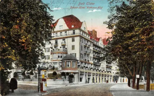 Bad Elster Palast-Hotel Wettiner-Hof Postkarte 1912